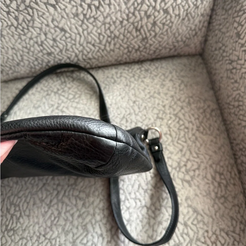 Coach Penelope Black Pebbled Leather Turnlock Soho Shoulder Bag